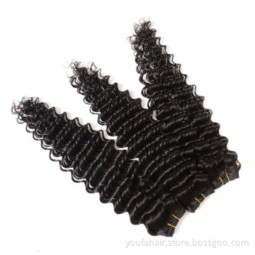 Amazon Hot Sale Virgin Hair Bundles Weaving 8"10"12"14" Inches Natural Color Brazilian Loose Deep Wave Remy Human Hair Extension